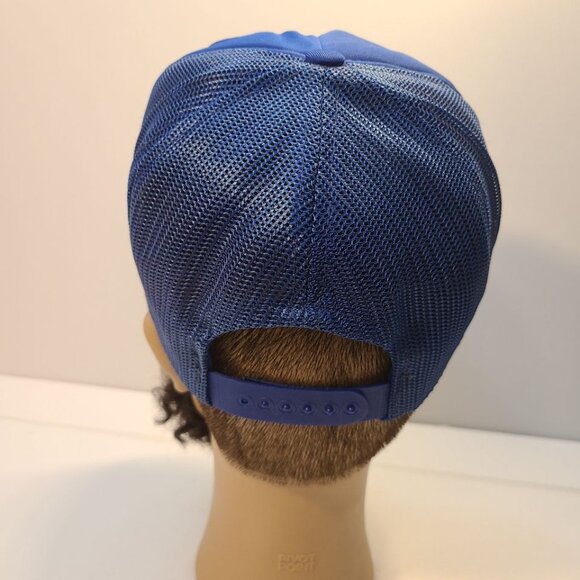 Vintage 90s Trucker Hat Fishing Patch Foam/ Mesh Adjustable Hat - Picture 3 of 7